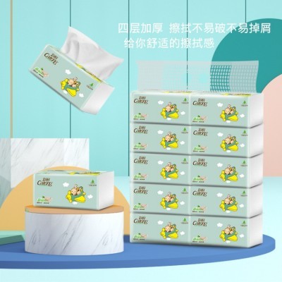 彩桐抽纸家用实惠装纸巾复合压花可湿水纸巾餐饮纸巾图5