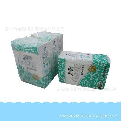 彩桐抽取式大方巾原木浆压花加厚家用大号提挂式抽纸图5