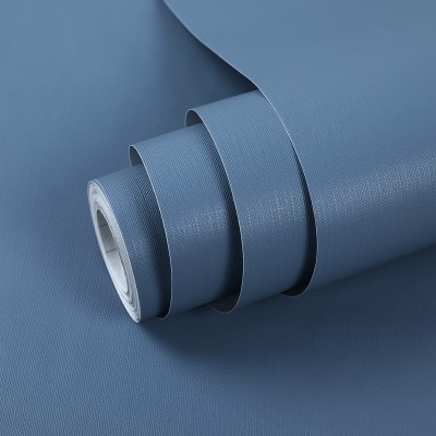 墙纸自粘批发纯色白色 卧室客厅加厚防水防潮壁纸pvc背景墙翻新贴图5