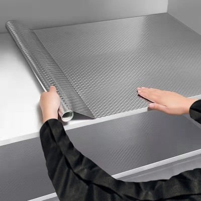 跨境自粘墙纸防水厨房防油贴纸耐高温灶台用橱柜油烟防潮铝箔锡纸图2