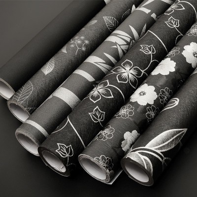 批发窗户玻璃贴膜遮光卫生间黑色不透光自粘玻璃贴纸防晒浴室窗纸图2