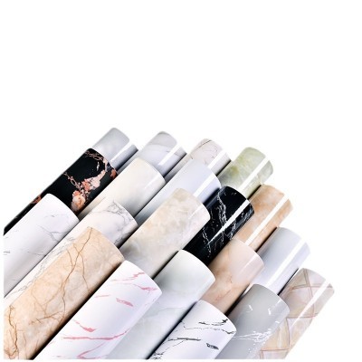 跨境 外贸自粘仿大理石纹翻新贴纸防水防油背景墙壁纸厨房pvc墙纸图2