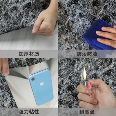 厂家批发自粘仿大理石纹贴纸防水防油耐高温厨房家具翻新墙壁贴纸图5