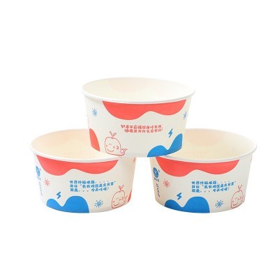 整箱一次性碗食品用纸碗包装圆形加厚牛皮纸碗外卖餐盒纸质打包盒图3