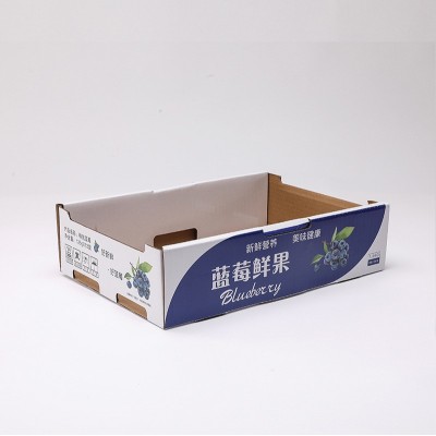 青岛印刷蓝莓纸箱蓝莓托盘箱水果瓦楞包装盒蓝莓彩印彩箱图3