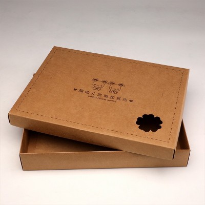厂家儿童枕头包装盒婴儿用品牛皮纸纸盒被子手提礼盒图4