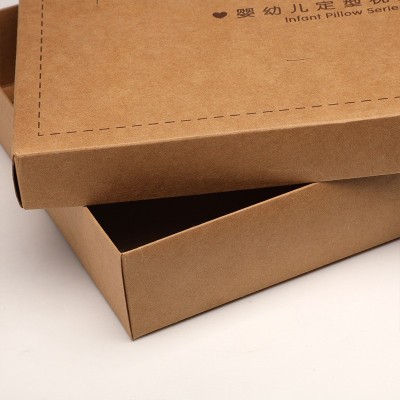 厂家儿童枕头包装盒婴儿用品牛皮纸纸盒被子手提礼盒图5