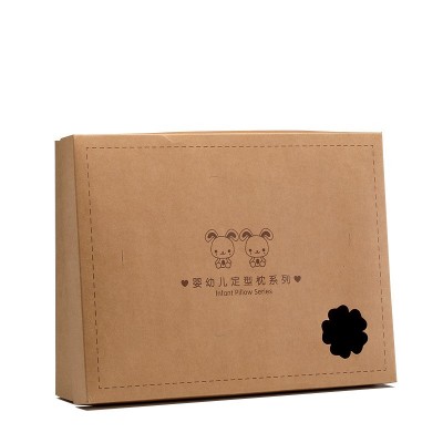 厂家儿童枕头包装盒婴儿用品牛皮纸纸盒被子手提礼盒图3