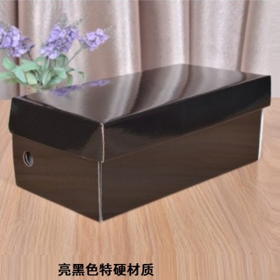 鞋盒纸盒现货批发小批量印刷鞋盒子折叠翻盖瓦楞快递包装 收纳盒子图3