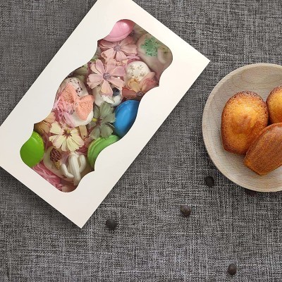 7 10英寸烘焙糕点纸盒曲奇饼干甜甜圈包装纸盒情人节蛋 糕包装礼盒图4