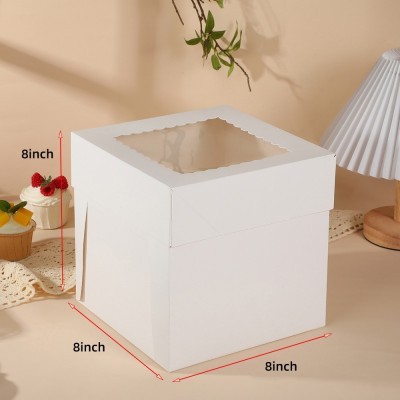 跨境亚马逊新款蛋糕盒西点盒面包盒生日蛋糕盒烘焙甜品蛋糕包装盒图2