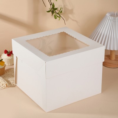 跨境亚马逊新款蛋糕盒西点盒面包盒生日蛋糕盒烘焙甜品蛋糕包装盒图3