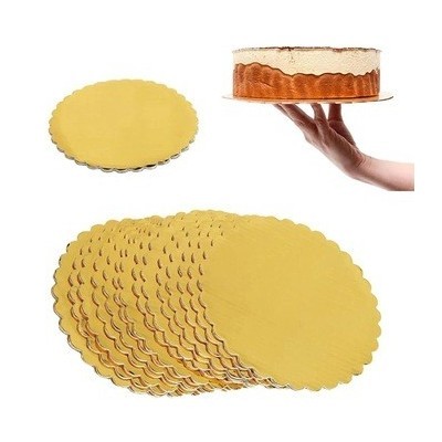 蛋糕板圆形 6 8 英寸白皮书食品包装托盘瓦楞圆形蛋糕底座图3