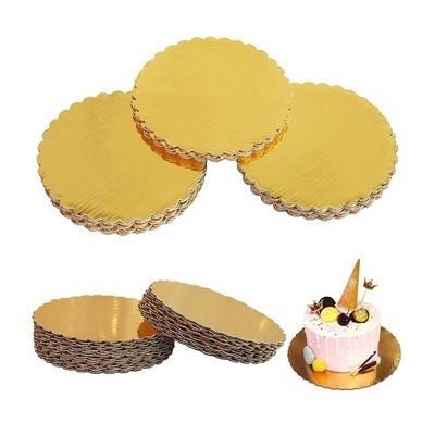 蛋糕板圆形 6 8 英寸白皮书食品包装托盘瓦楞圆形蛋糕底座图5