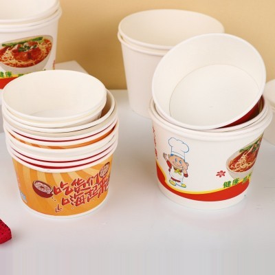 一次性纸碗批发打包小吃碗餐盒定制印刷logo图案家用商 用厂家批发图4
