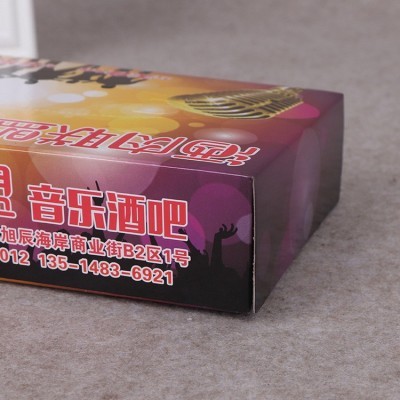 生产批发酒吧ktv原生木浆盒装抽纸优质广告宣传卫生餐巾纸图3