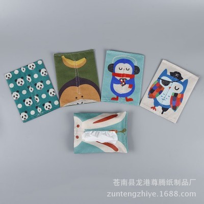 现货批发可爱卡通无纺布盒装纸巾 个性一次性抽取式盒装纸巾批发