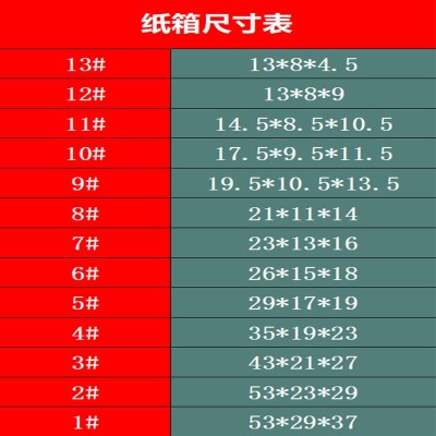 快递纸箱快递盒现货1-13号特硬打包搬家纸箱半高快递箱纸盒批发图3