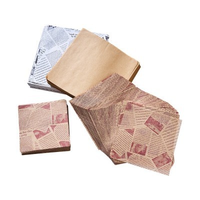 现货批发餐盘隔油纸汉堡炸鸡三明治包装纸吸油美式报纸防油吸油纸图2