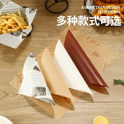 防油纸油炸小吃食物专用一次性隔油纸吸油纸烘焙油纸餐盘面包垫纸图3