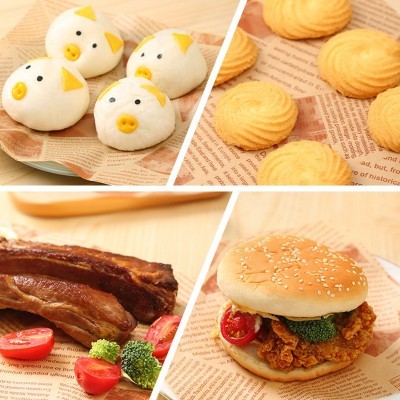 英文防油纸汉堡包装纸食品法文餐盘纸吸油纸商用薯条炸鸡防油垫纸图3