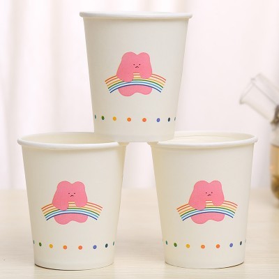 源头厂家一次性家用纸杯 加厚9盎司广告杯 办公室商务茶水杯图5