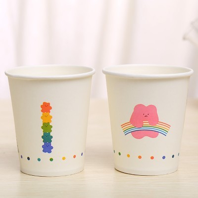 源头厂家一次性家用纸杯 加厚9盎司广告杯 办公室商务茶水杯图3