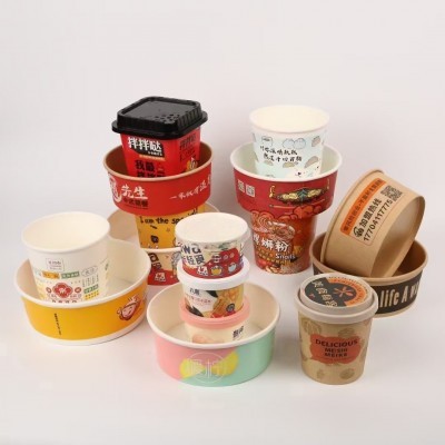 涂布纸纸杯 奶茶纸杯 国潮纸杯纸碗 纸桶各类型纸杯纸碗 厂价直销图3