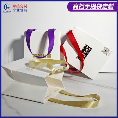外贸特种纸手提纸袋定做烫金礼品袋定制压纹品牌珠宝首饰礼物袋图2
