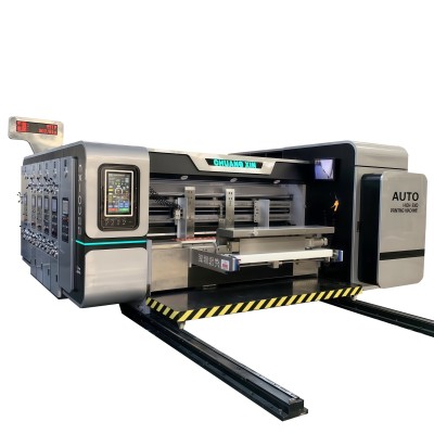 纸箱四色印刷开槽模切机纸箱厂全套生产设备全自动高速水墨印刷机图5