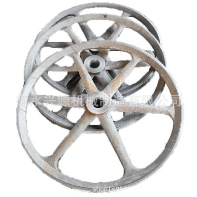 加工定做皮带轮 造纸设备引纸绳轮 绳轮 铸造件加工开槽轮图3