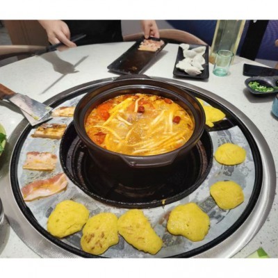 加厚环形烤纸涮一体同心锅盘纸吸油纸耐高温防油牛皮纸烤肉烧烤纸图3