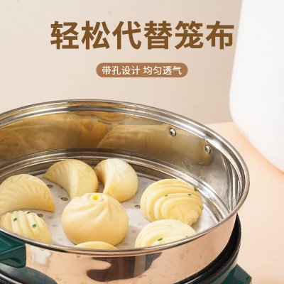 圆形蒸笼纸包子馒头空气炸锅小笼包防粘吸油纸垫盘纸羊皮纸硅油纸