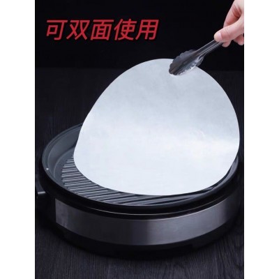 圆形烘焙纸 空气炸锅垫纸吸油纸烤肉纸 耐高温硅油纸烧烤纸批发图3