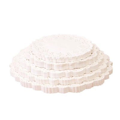 餐饮酒店硅油烘焙蛋糕点心油炸烧烤防油加厚花边垫盘吸油花底纸图3