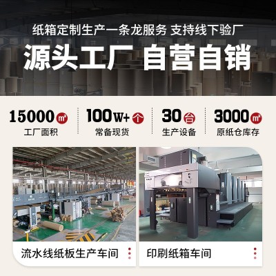 纸箱定制小批量白卡礼盒彩盒飞机盒瓦楞纸盒快递包装盒1个 订定做图4