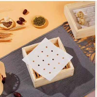 食品级酒店餐厅蒸笼纸不粘纸家用圆形纸蒸笼纸垫油纸点心包子不粘图3