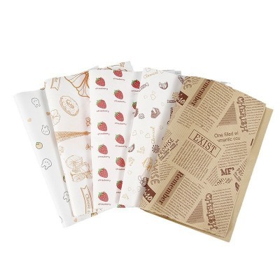 食品专用美式小吃油炸炸鸡烧烤披萨垫盘商用一次性加厚英文防油纸图2