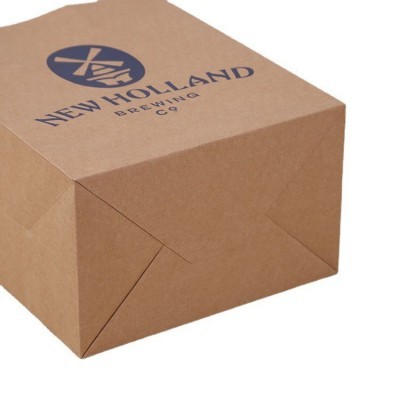 牛皮纸袋手提袋方形外卖打包袋制定咖啡甜品包装袋礼品袋可印logo图2