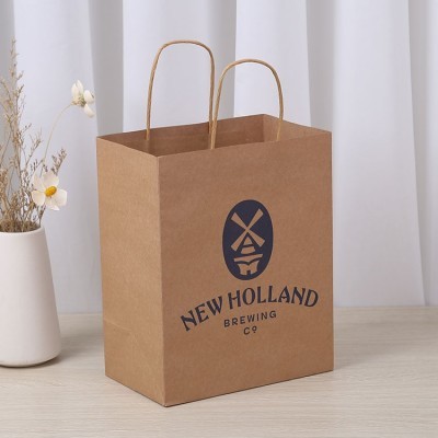 牛皮纸袋手提袋方形外卖打包袋制定咖啡甜品包装袋礼品袋可印logo图4