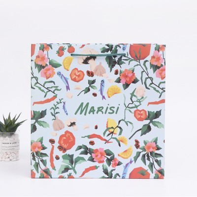 白卡纸礼品袋加厚女装服装手提纸袋包装袋制作白卡覆膜方底购物袋图4