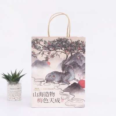 白卡纸礼品袋加厚女装服装手提纸袋包装袋制作白卡覆膜方底购物袋图5