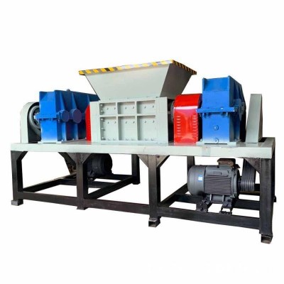 纸厂垃圾辫子绳撕碎机 金属塑料撕碎机 工厂垃圾双轴撕碎机图2