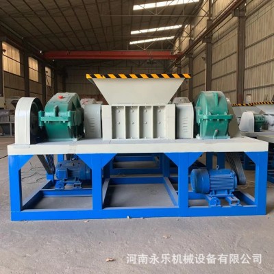 书本档案袋撕碎机 报纸文件撕毁粉碎机 600型加厚纸管双轴撕碎机图3