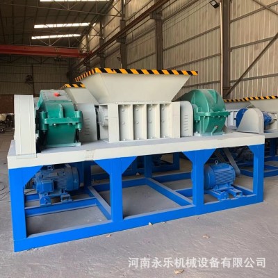 书本档案袋撕碎机 报纸文件撕毁粉碎机 600型加厚纸管双轴撕碎机图2