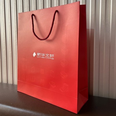 小批量定制酒店学校礼品袋银行包装袋定制公司手提纸袋服装店纸袋图5