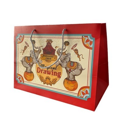 小批量定制酒店学校礼品袋银行包装袋定制公司手提纸袋服装店纸袋图3