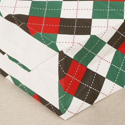 牛皮纸袋定制印方格logo外卖打包袋手提袋礼品包装袋定做纸袋订做图3