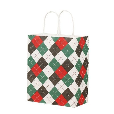 牛皮纸袋定制印方格logo外卖打包袋手提袋礼品包装袋定做纸袋订做图5