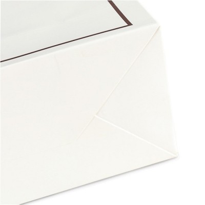 批发服装白卡纸袋通用礼品包装袋购物手提袋厂家直销定制印 logo图2